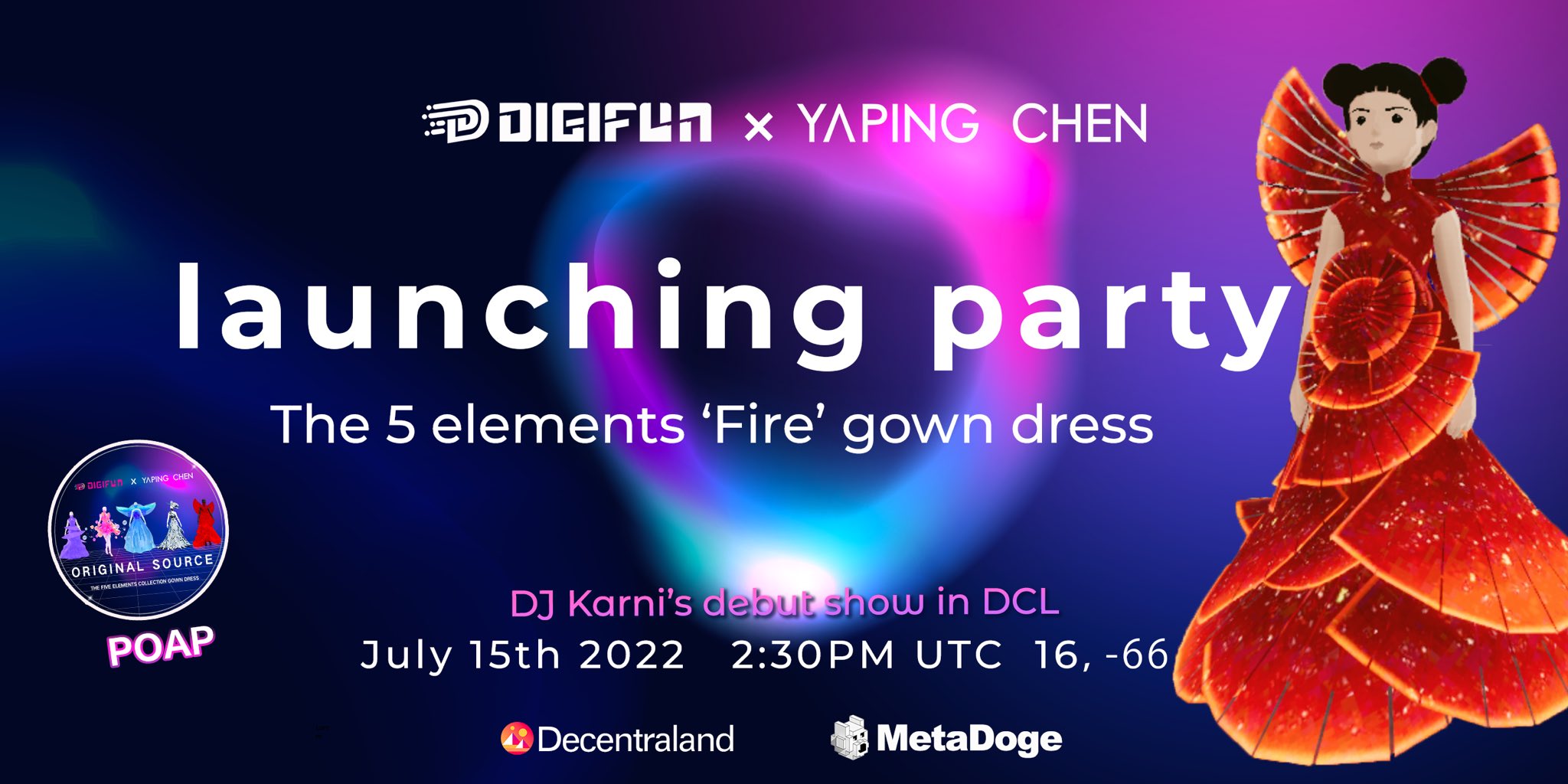 DigiFun x Yaping Chen ‘Fire’ Gown Launching Party